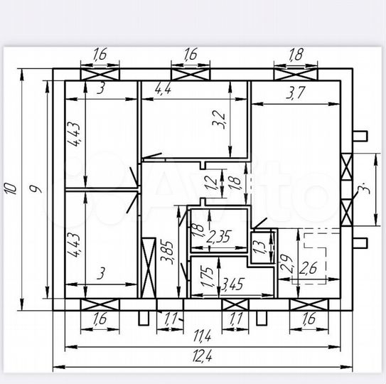 Коттедж 124 м² на участке 5,1 сот.