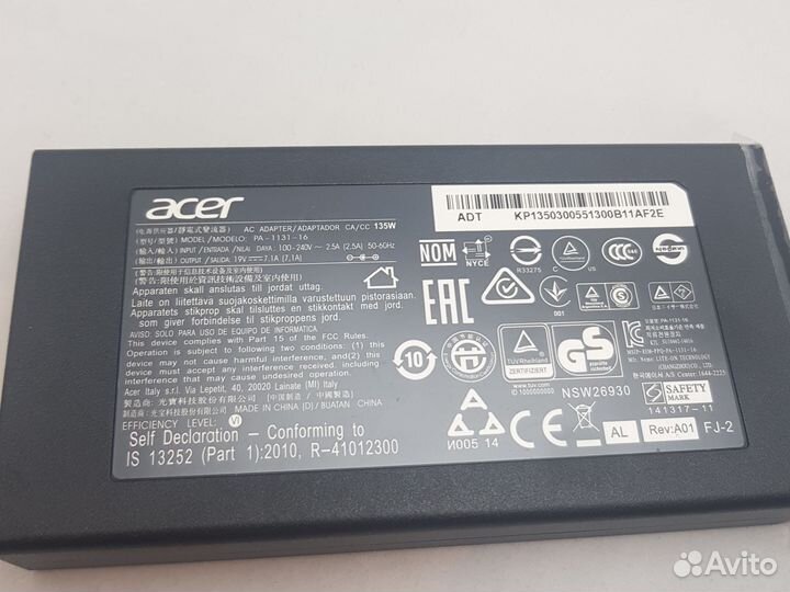 Блок питания для Acer 135w 5.5*1.7mm