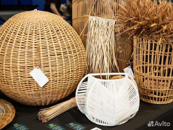 Абажуры дизайнерские плетеные