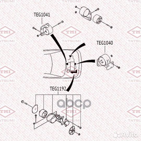 Опора двигателя TEG1192 tatsumi