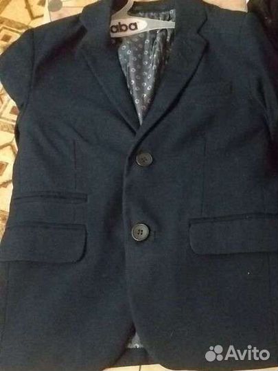 Пиджак школьный для мальчика 128 синий