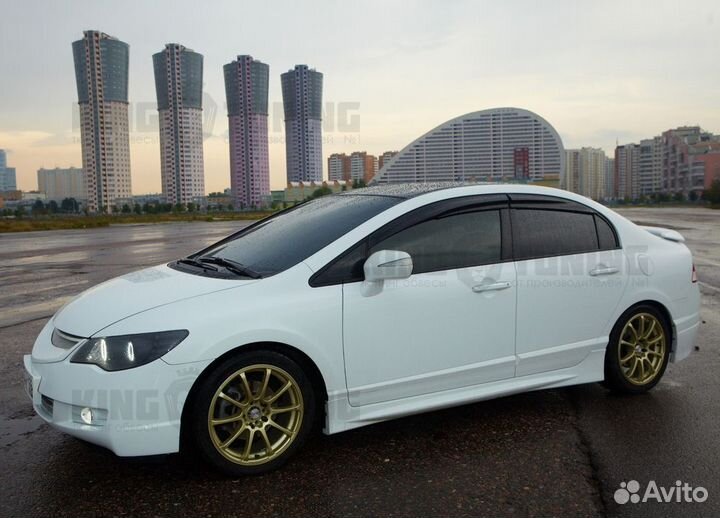 Пороги Honda Civic 8 Mugen (абс пластик)