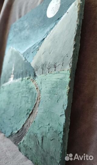 Текстурная картина горный пейзаж