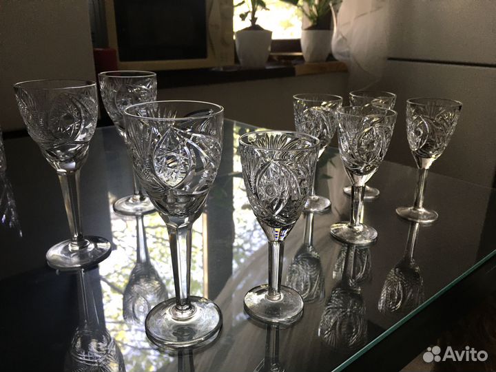 Хрустальные рюмки,стаканы,кружки в добор. Много