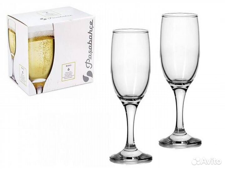 Набор бокалов для шампанского Pasabahçe Bistro 2