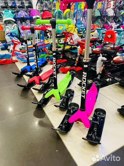 Самокат-Снегокат 2в1 Трансформер