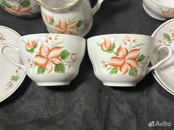 Чайный сервиз СССР Барановка ручная роспись