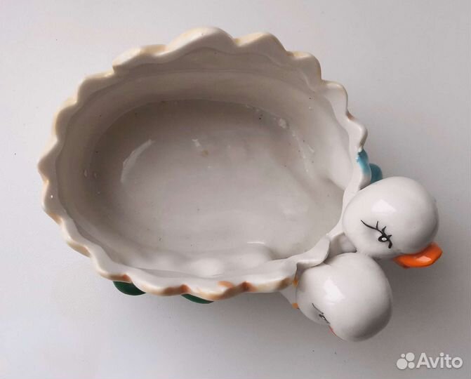 Салфетница, Конфетница Уточки, фарфор новая