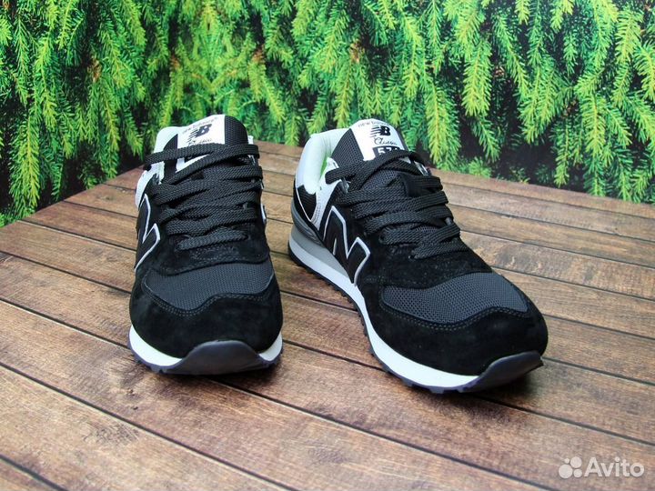 Кроссовки мужские new balance 574 чёрный 42