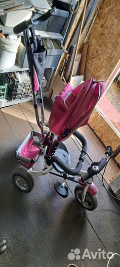 Детский велосипед трехколесный с ручкой