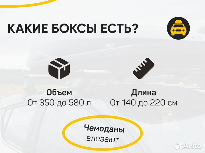 Прокат автобоксов на крышу авто С установкой