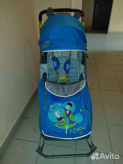 Детские санки коляска ника