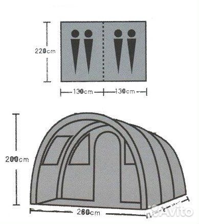 Палатка 4-х местная 