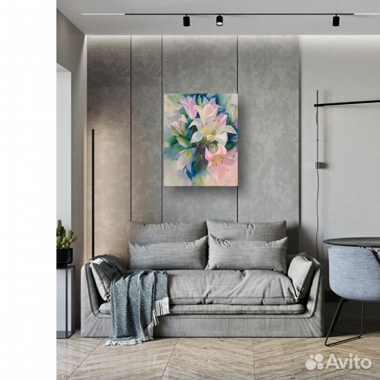 Картина маслом Лилии 45*50 см