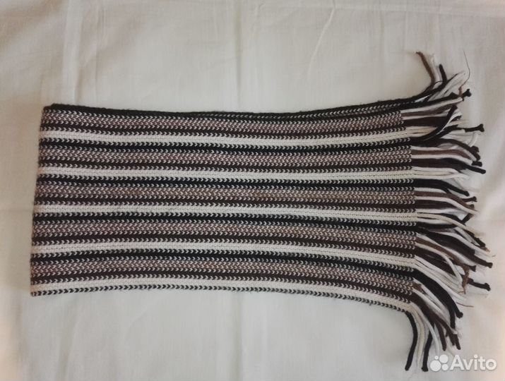 Шарф мужской с бахромой, мало б/у, торг