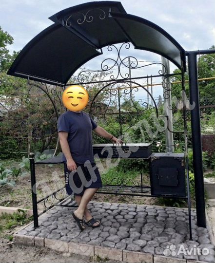 Мангал с крышей