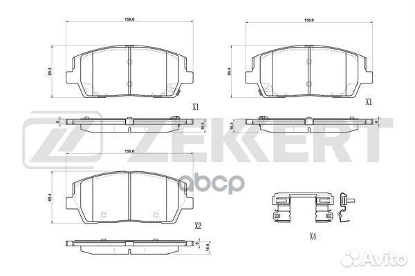 Колодки торм. диск. передн. Hyundai Santa Fe IV