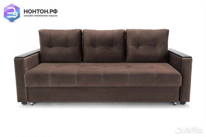 Диван еврокнижка Денвер коричневый