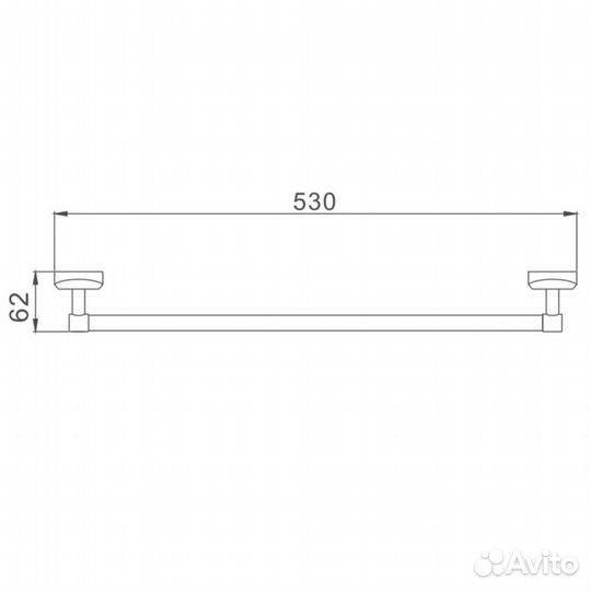 Полотенцедержатель Haiba HB1601, хром