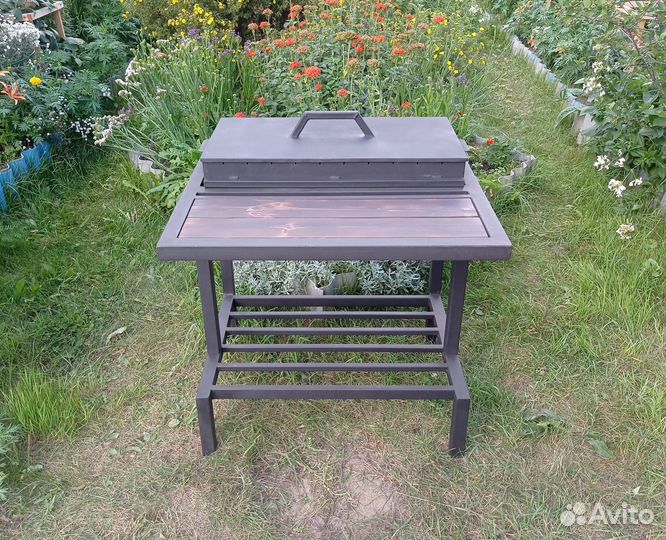 Мангал лофт с крышкой