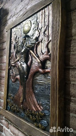 Панно-барельеф. Славянская мифология богиня Мара