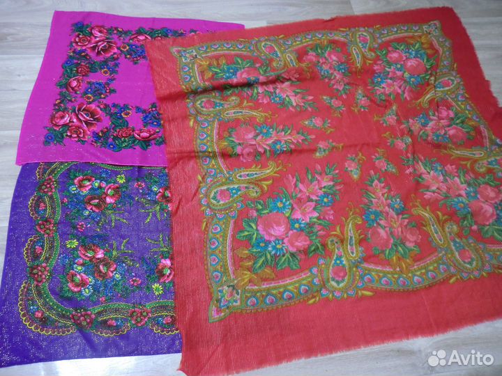 Платки.ссср -винтаж 3 штуки -люрекс