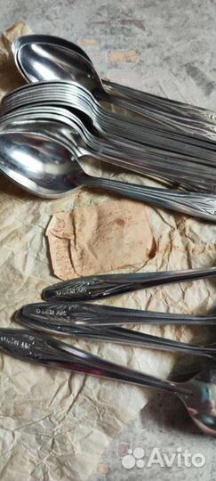 Новые алюминиевые ложки вилки СССР алюминий