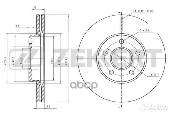 Диск торм. перед. Ford C-Max I II 07- Focus I