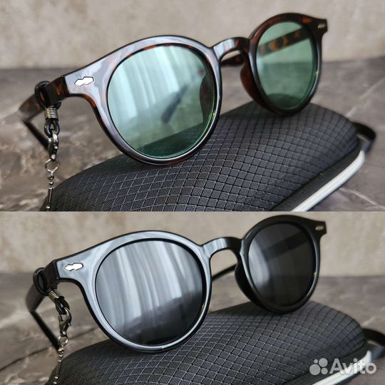 Солнцезащитные очки с чехлом и цепочкой новые