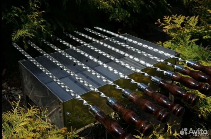 Шампура с деревянной ручкой