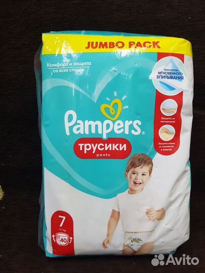 Трусики Памперс 7, 40шт