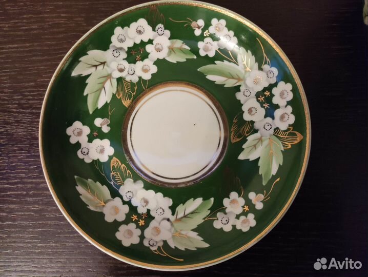 Чайная пара Вербилки, 50е г., на редком крытье