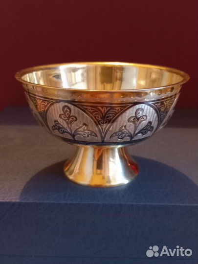 Серебряная вазочка, креманка,конфетница Кубачи