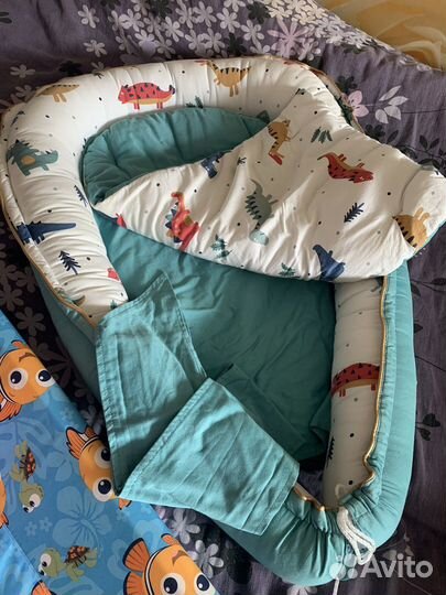 Кокон + сумка переноска + горка + доска + вещи