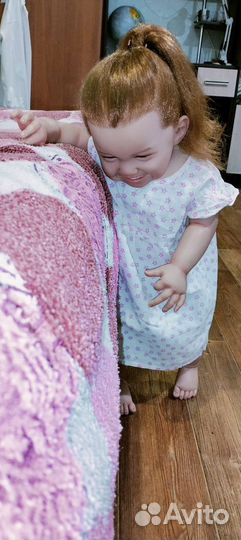 Кукла Реборн девочка 60 см с волосами