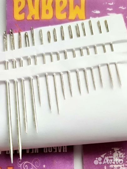 Иглы для шитья, большое ушко