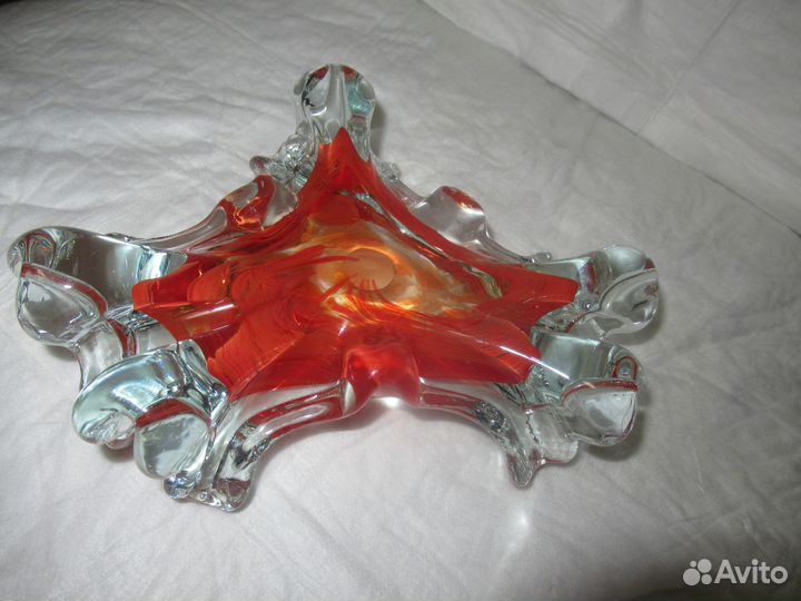 Пепельница. Цветное стекло. Чехословакия