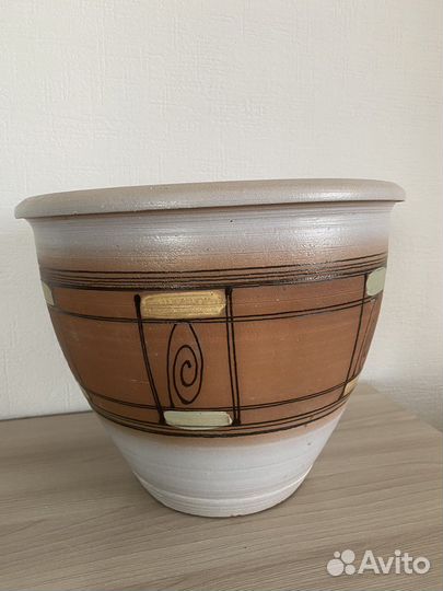 Керамический горшок большой, кашпо для цветов бу