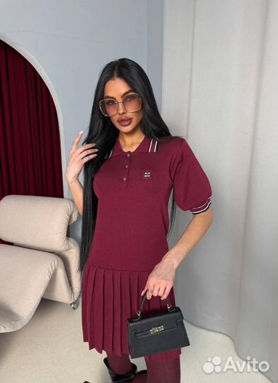 Платье miu miu трикотажное