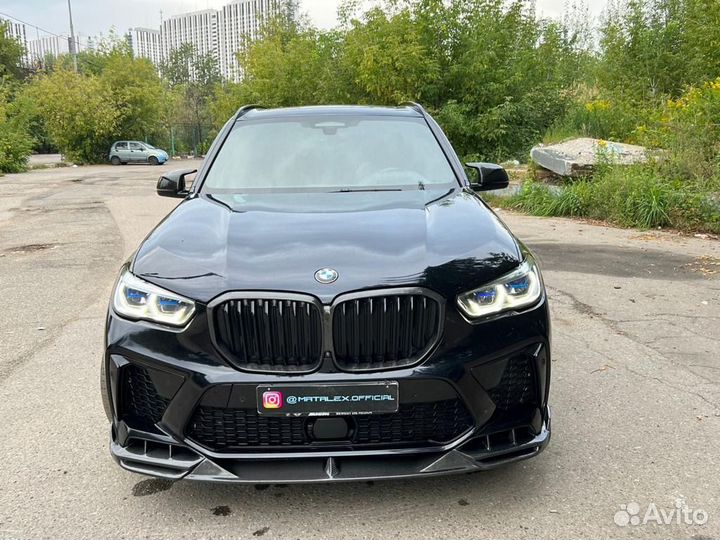 Передний сплиттер для BMW X5M F95 карбон