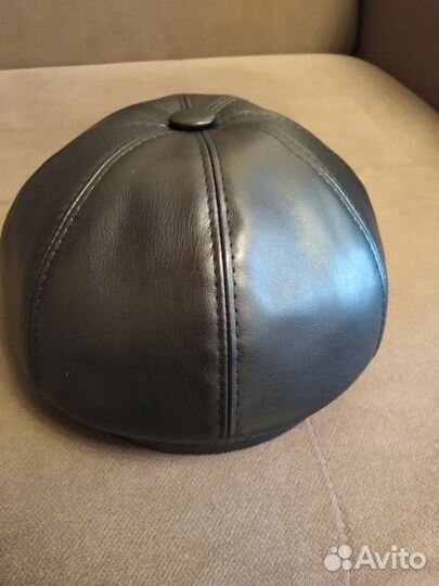 Кепка кожаная восьмиклинка весна-осень