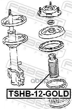 Пыльник амортизатора D12 с отбойником tshb-12-gold
