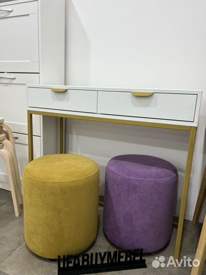 Пуфы из велюра круглые в наличии и на заказ