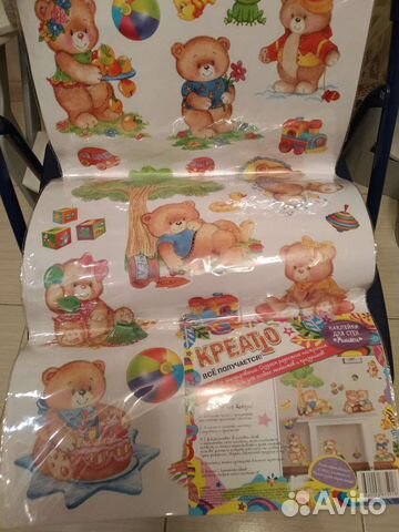 Наклейки для стен, мишки, украшение комнаты