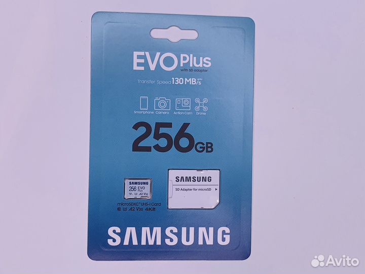 Карта памяти Samsung EVO Plus 256Gb