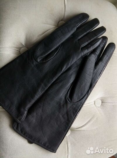 Перчатки женские кожаные удлинённые
