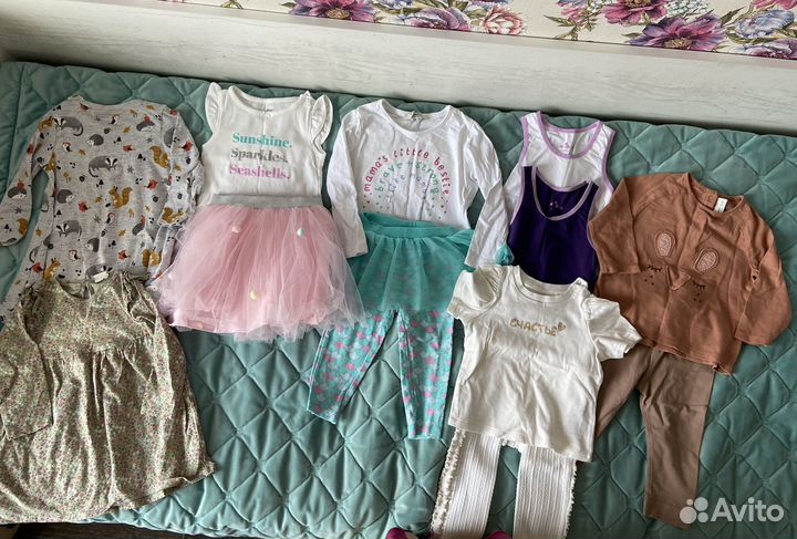 Пакет вещей на девочку 74-80 размер