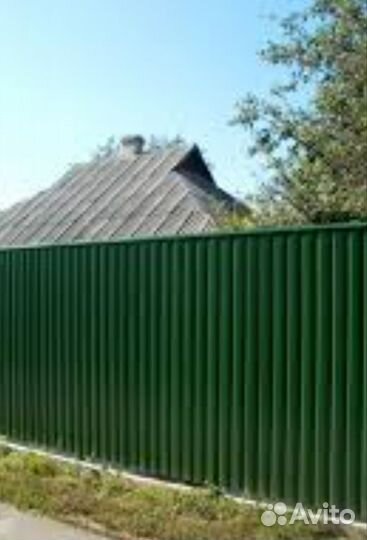 Монтаж забора из профнастила