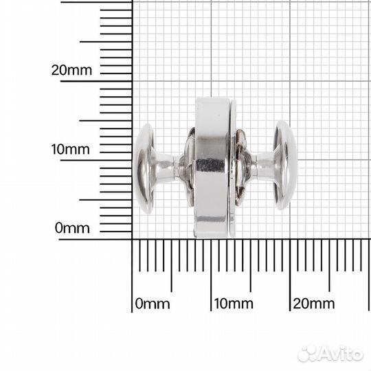 Магнитная кнопка 18мм+холн никель полир