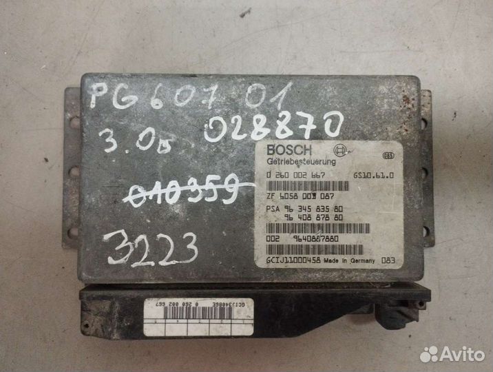 Блок управления АКПП peugeot 607 3.0 0260002667. gs10610. 9634583580